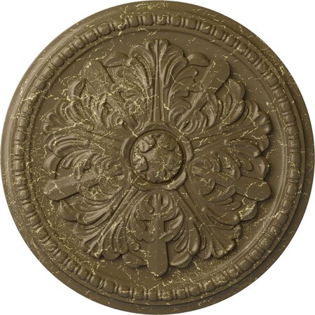 Ekena Millwork Swindon Ceiling Medallion (Fits Canopies up to 2 7/8"), 16 7/8"OD x 1 1/2"P, Mississippi Mud Crackle CM16SWMMC